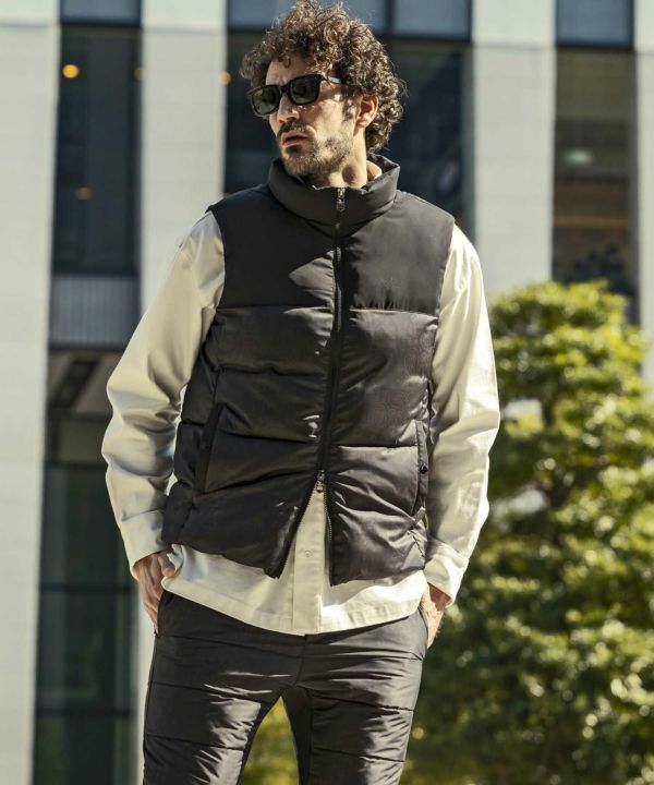 1PIU1UGUALE3 RELAX ブラック ベスト MENS】PTX LIGHT DOWN VEST パーテックスダウンベスト