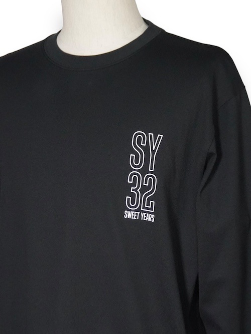 ĹµT����� BASIC BACKPRINT L/S TEE BLACK SY32 by SWEET YEARS �����磻�����ƥ��ȥ��Х����������ȥ��䡼��