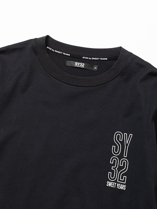 ĹµT����� BASIC BACKPRINT L/S TEE BLACK SY32 by SWEET YEARS �����磻�����ƥ��ȥ��Х����������ȥ��䡼��