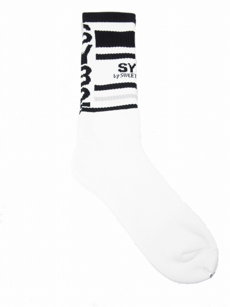 SY32 by SWEET YEARS��BORDER FRONT LOGO SOX��WHITE