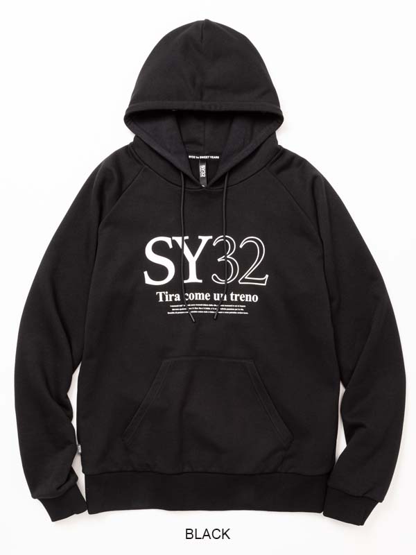 P/Oաǥ SERIF LOGO P/O HOODIE BLACK SY32 by SWEET YEARS 磻ƥȥХȥ䡼
