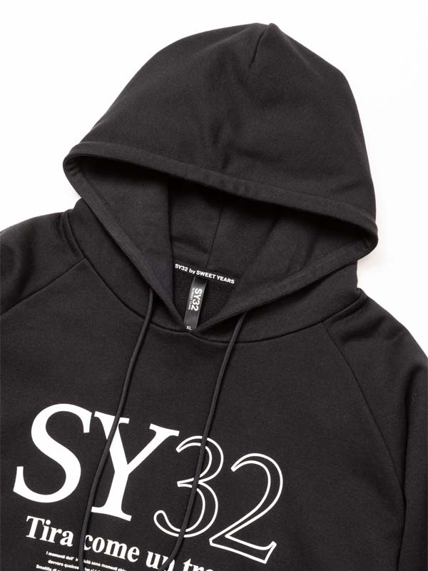 P/Oաǥ SERIF LOGO P/O HOODIE BLACK SY32 by SWEET YEARS 磻ƥȥХȥ䡼