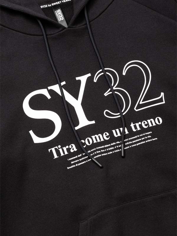 P/Oաǥ SERIF LOGO P/O HOODIE BLACK SY32 by SWEET YEARS 磻ƥȥХȥ䡼