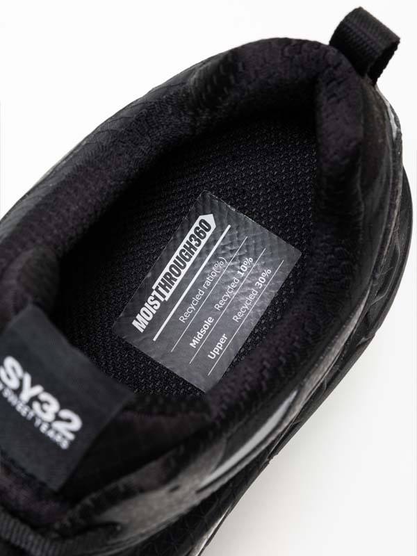 スニーカー SY32×MOISTHROUGH360 COLLABO SHOES BLACK SY32 by SWEET