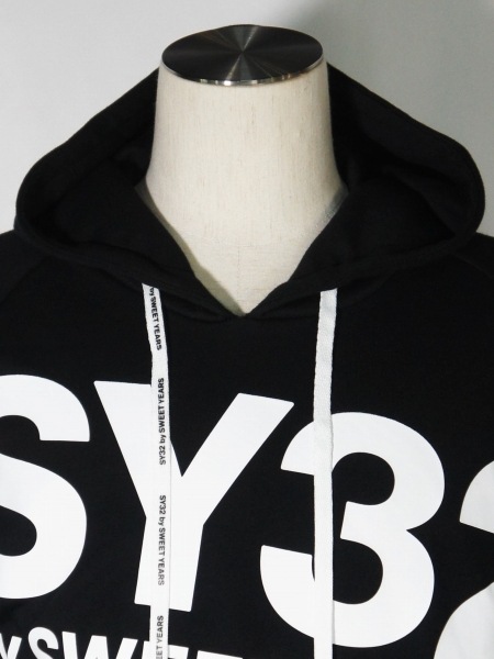 SY32 by SWEET YEARSBIG LOGO HOODIEBLACKWHITEڥ磻ƥȥХȥ䡼