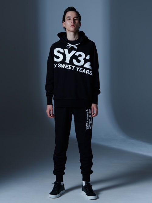 SY32 by SWEET YEARSBIG LOGO HOODIEBLACKWHITEڥ磻ƥȥХȥ䡼