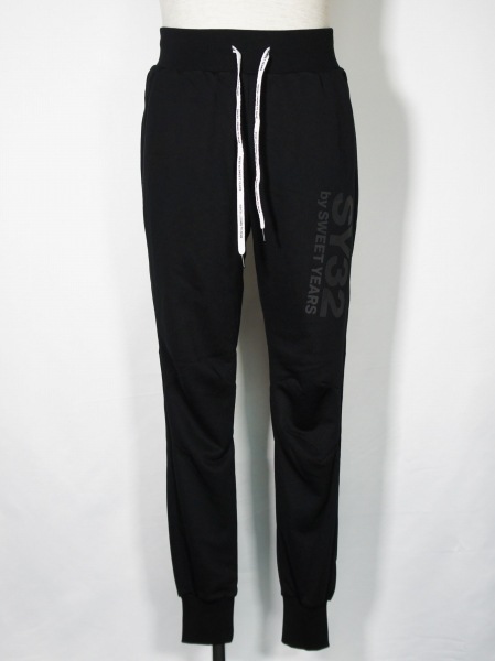 SY32 by SWEET YEARS��BIG LOGO LONG PANTS��BLACK��BLACK�ڥ����磻�����ƥ��ȥ��Х����������ȥ��䡼����