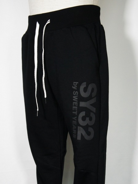SY32 by SWEET YEARS��BIG LOGO LONG PANTS��BLACK��BLACK�ڥ����磻�����ƥ��ȥ��Х����������ȥ��䡼����