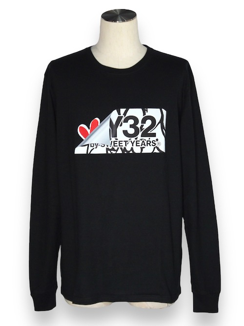 ĹµT ֥å HEART DRIP BOX LOGO L/S TEE BLACK SY32 by SWEET YEARS