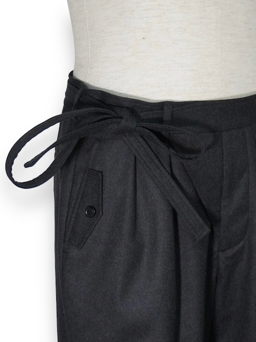 gurkha trousers wool flannel Charcoal eofm �����ե�