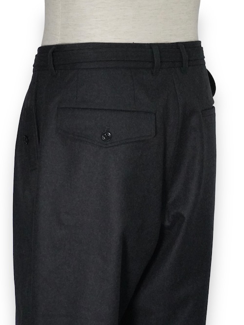 gurkha trousers wool flannel Charcoal eofm �����ե�