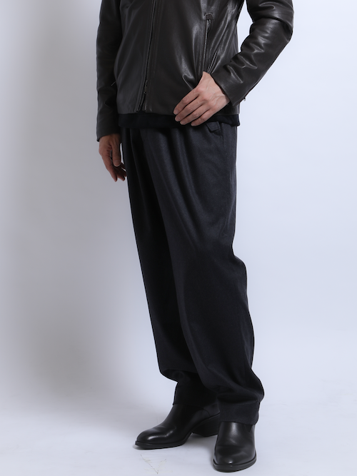 gurkha trousers wool flannel Charcoal eofm �����ե�