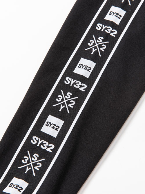 SY32 by SWEET YEARS��LINE TAPE ZIP HOODIE��BLACK�ڥ����磻�����ƥ��ȥ��Х����������ȥ��䡼����