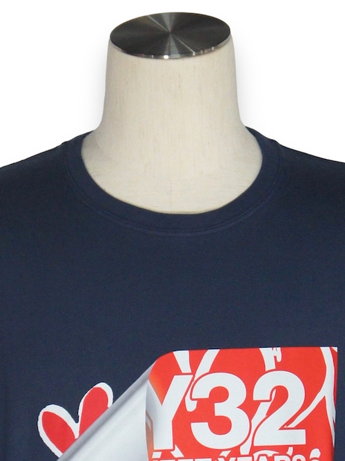 長袖Tシャツ ネイビー HEART DRIP BOX LOGO L/S TEE NAVY SY32
