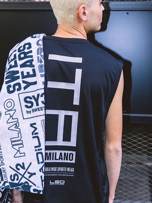 SY32 by SWEET YEARS「ACTIVE BACK MESH NO SLLEVE」BLACK | トップス