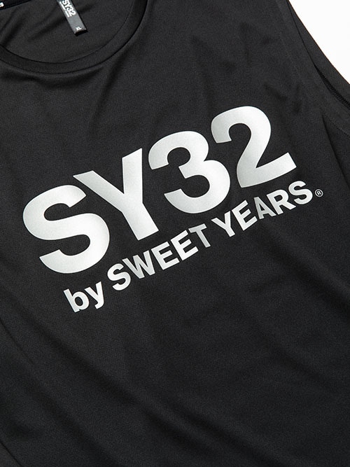 SY32 by SWEET YEARS「ACTIVE BACK MESH NO SLLEVE」BLACK