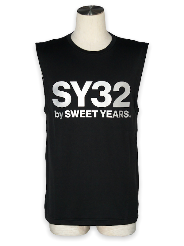 【SY32 SWEET YEARS】レディース ノースリーブ S ブラック SY32 by SWEET YEARS「ACTIVE BACK MESH NO SLLEVE」BLACK