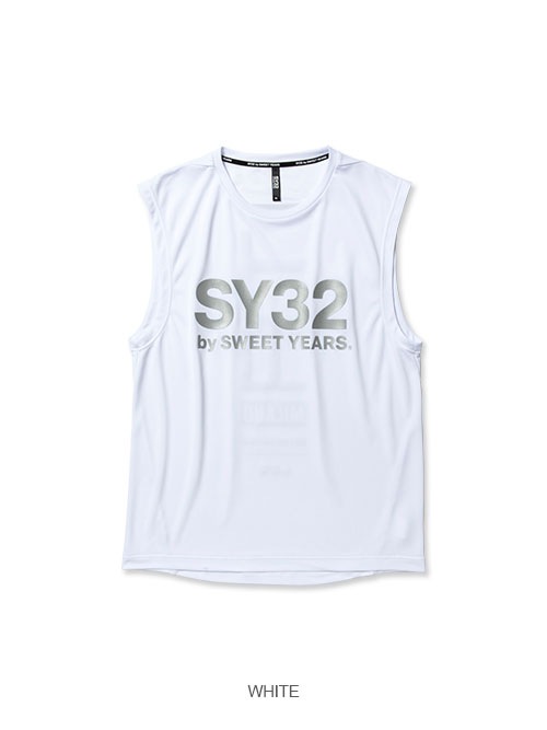 SY32 by SWEET YEARS��ACTIVE BACK MESH NO SLLEVE��WHITE