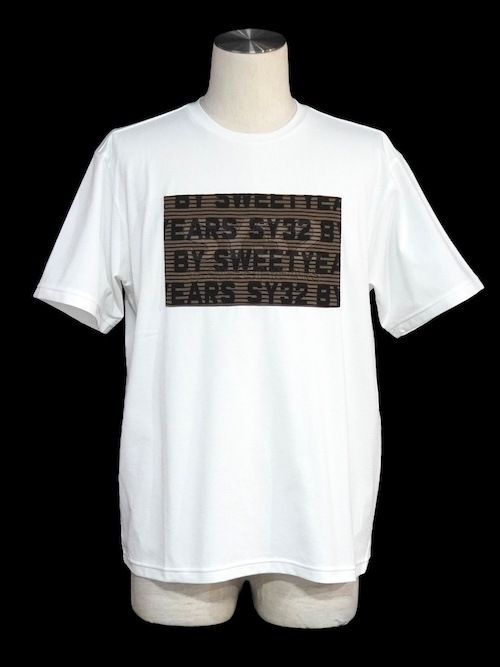 T JACQUARD EMBOSS LOGO TEE WHITE SY32 by SWEET YEARS 磻ƥȥХȥ䡼