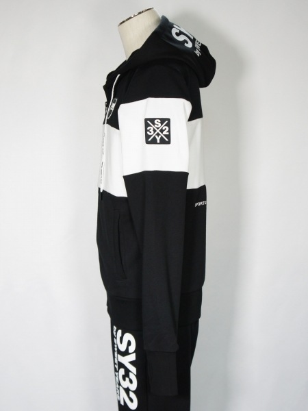 SY32 by SWEET YEARS��EXCHANGE ZIP HOODIE��BLACK