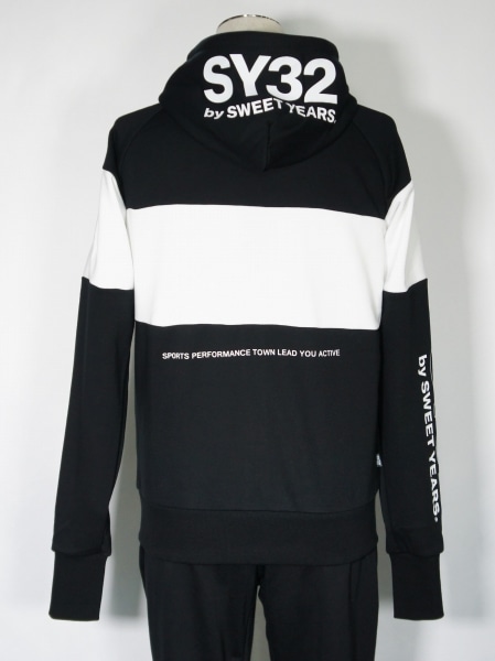 SY32 by SWEET YEARS��EXCHANGE ZIP HOODIE��BLACK