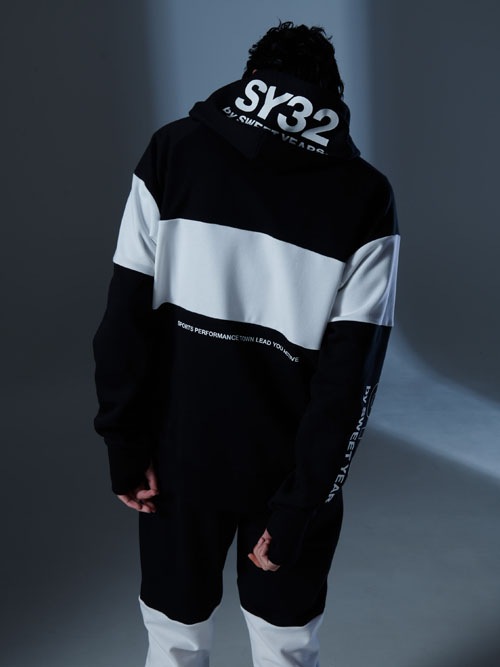 SY32 by SWEET YEARS��EXCHANGE ZIP HOODIE��BLACK