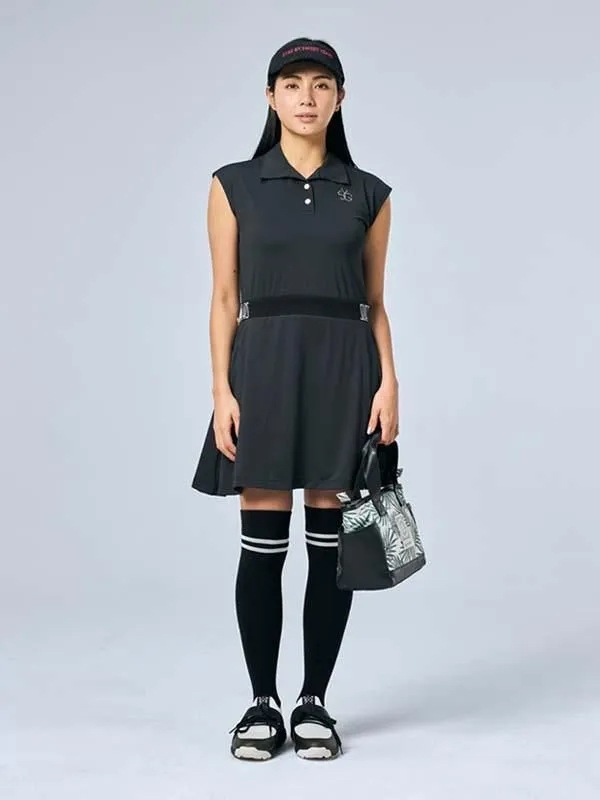 ��ǥ����� ���ԡ��� WAIST LOGO ONE PIECE BLACK SY32 GOLF �����磻�����ƥ����ȥ��Х����������ȥ��䡼�� �����