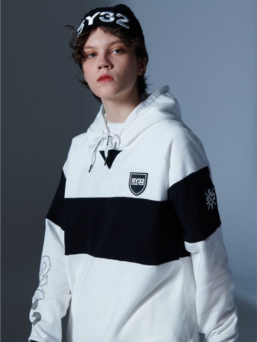 SY32 by SWEET YEARS��EXCHANGE P/O HOODIE��WHITE