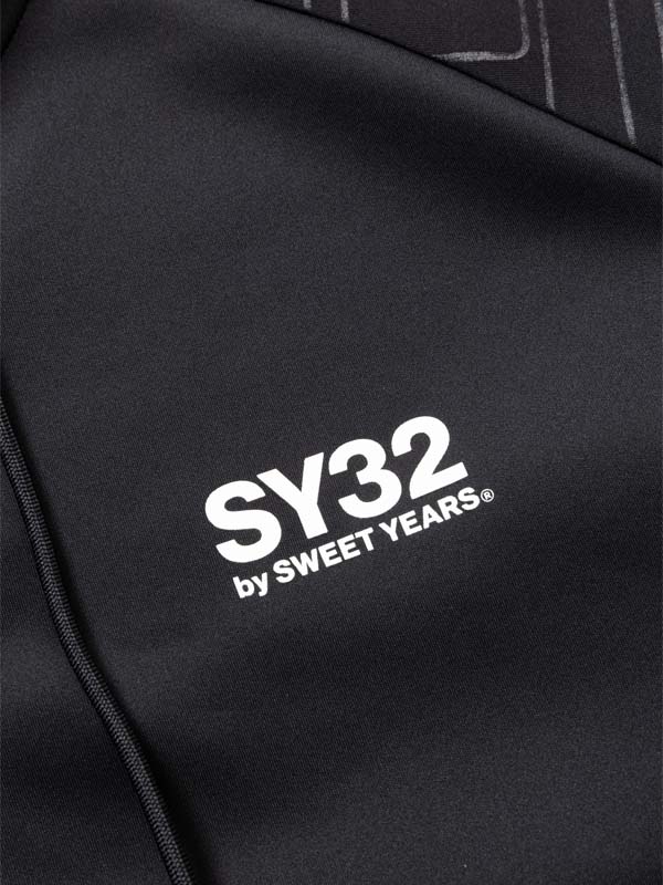 ZIP�ա��ǥ��� DOUBLE KNIT EMBOSS GEOMETRY ZIP HOODIE BLACK SY32 by SWEET YEARS �����磻�����ƥ��ȥ��Х����������ȥ��䡼��