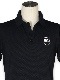 SY32 by SWEET YEARS��ACTIVE BACK PRINT ZIP POLO SHIRTS��BLACK