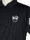 SY32 by SWEET YEARS��ACTIVE BACK PRINT ZIP POLO SHIRTS��BLACK