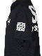 SY32 by SWEET YEARS��ACTIVE BACK PRINT ZIP POLO SHIRTS��BLACK