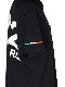 SY32 by SWEET YEARS��ACTIVE BACK PRINT ZIP POLO SHIRTS��BLACK