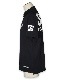 SY32 by SWEET YEARS��ACTIVE BACK PRINT ZIP POLO SHIRTS��BLACK