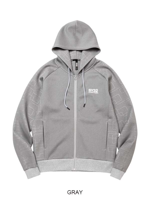 30%OFF ZIPաǥ DOUBLE KNIT EMBOSS GEOMETRY ZIP HOODIE GRAY SY32 by SWEET YEARS 磻ƥȥХȥ䡼