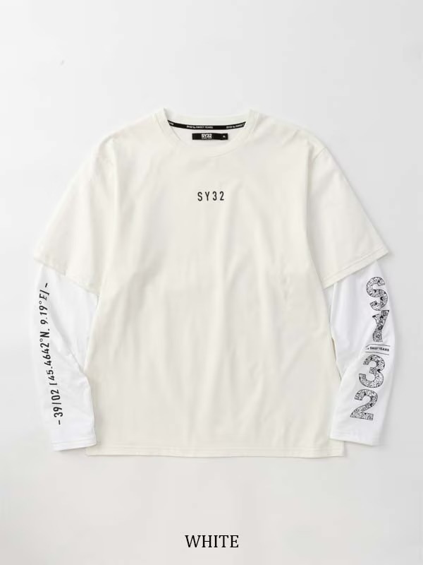 ĹµT����� FAKE LAYERD L/S TEE WHITE SY32 by SWEET YEARS �����磻�����ƥ��ȥ��Х����������ȥ��䡼��
