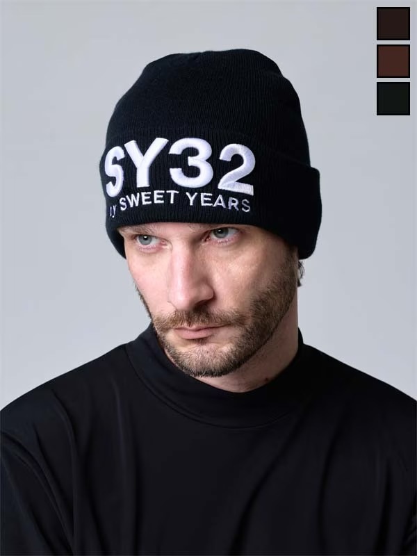 �ɽ������˥åȥ���å� 3D LOGO KNIT CAP BLACK SY32 by SWEET YEARS �����磻�����ƥ��ȥ��Х����������ȥ��䡼��