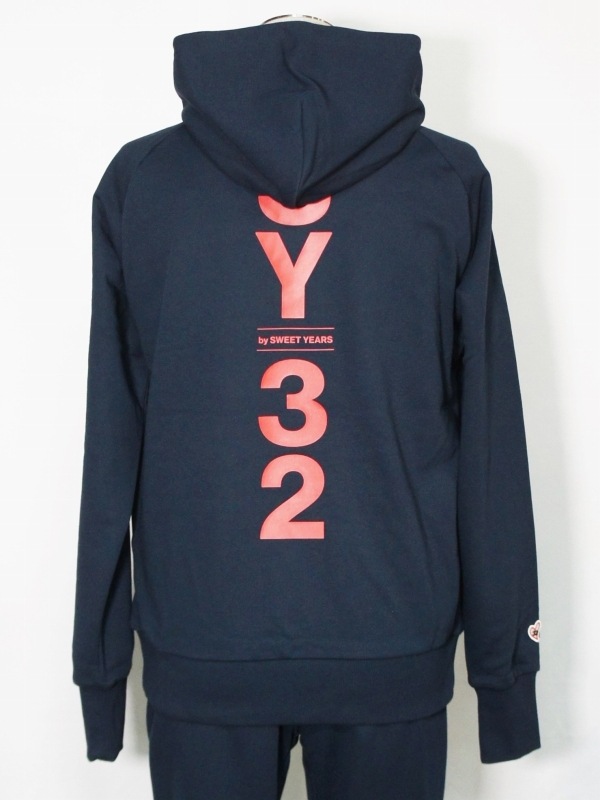 SY32 by SWEET YEARS��SHIELD LOGO P/O HOODIE��NAVY