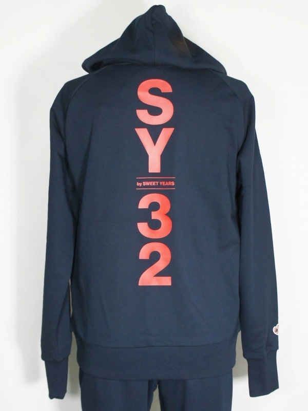 SY32 by SWEET YEARS��SHIELD LOGO P/O HOODIE��NAVY