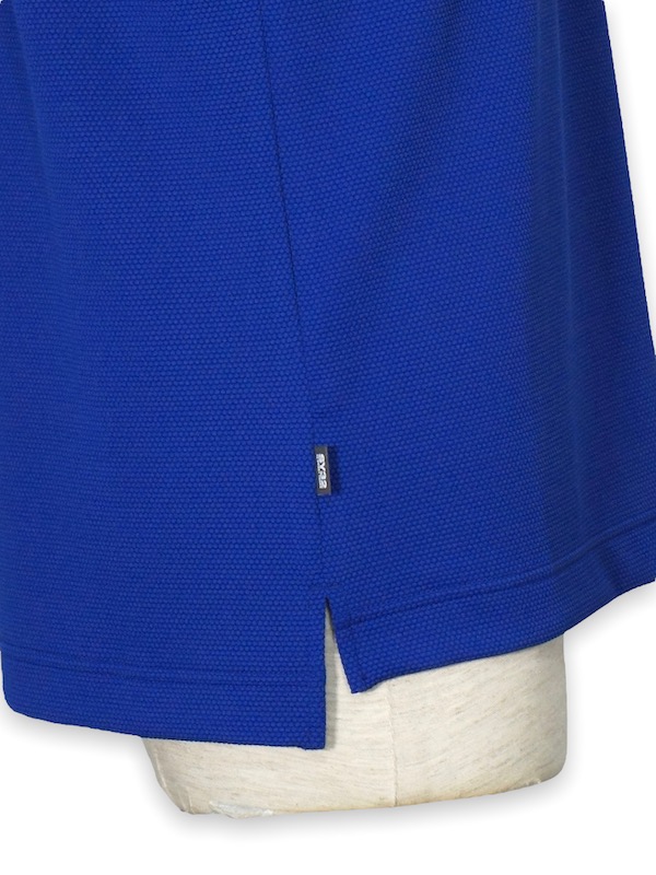 SY32 by SWEET YEARS��ACTIVE BACK PRINT ZIP POLO SHIRTS��BLUE
