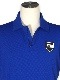 SY32 by SWEET YEARS��ACTIVE BACK PRINT ZIP POLO SHIRTS��BLUE