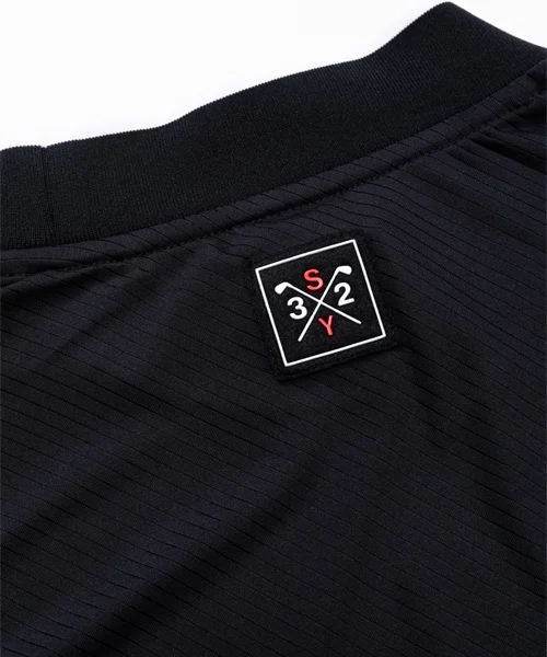 ��å��ͥå������ RECYCLE JQ PIN PANEL BORDER MOCK BLACK SY32 by SWEET YEARS GOLF �����磻�����ƥ��ȥ��Х����������ȥ��䡼�������