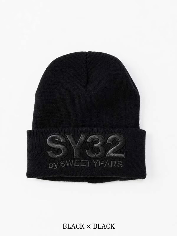 �ɽ������˥åȥ���å� 3D LOGO KNIT CAP BLACK��BLACK SY32 by SWEET YEARS �����磻�����ƥ��ȥ��Х����������ȥ��䡼��