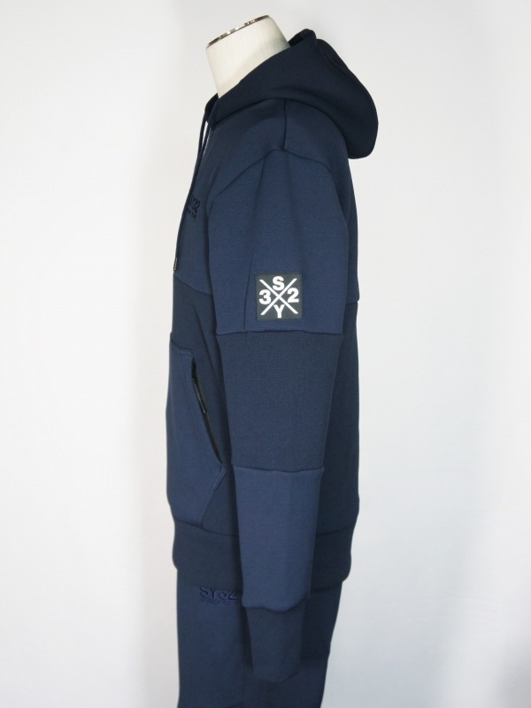 SY32 by SWEET YEARS��TWO FACE KNIT HOODIE��NAVY