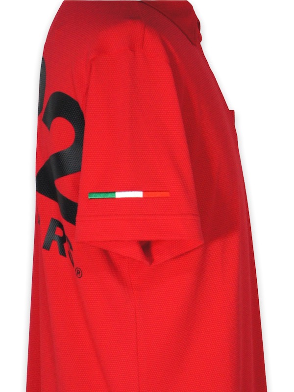 50%OFF SY32 by SWEET YEARSACTIVE BACK PRINT ZIP POLO SHIRTSRED