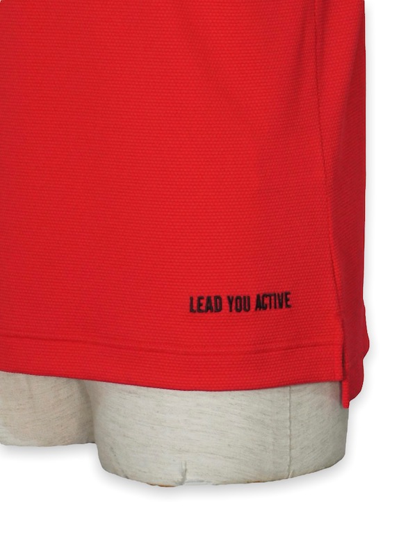 50%OFF SY32 by SWEET YEARSACTIVE BACK PRINT ZIP POLO SHIRTSRED