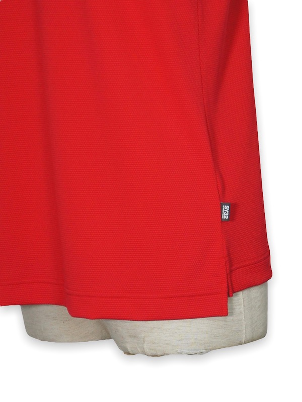 50%OFF SY32 by SWEET YEARSACTIVE BACK PRINT ZIP POLO SHIRTSRED