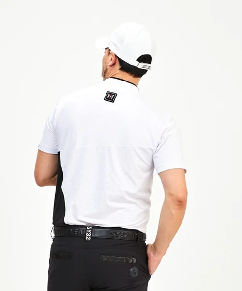 ��å��ͥå������ RECYCLE JQ PIN PANEL BORDER MOCK WHITE SY32 by SWEET YEARS GOLF �����磻�����ƥ��ȥ��Х����������ȥ��䡼�������