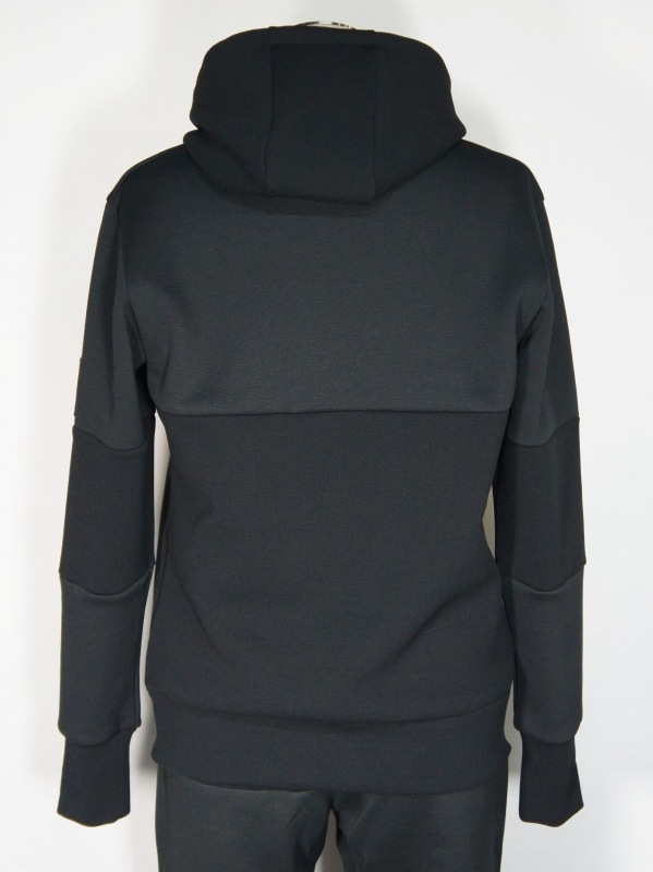 SY32 by SWEET YEARS��TWO FACE KNIT HOODIE��BLACK