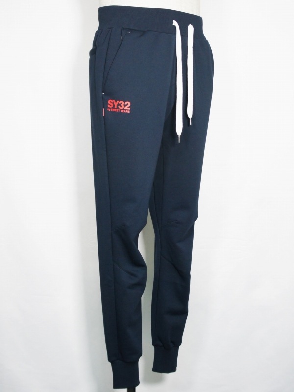 SY32 by SWEET YEARS��SHIELD LOGO SWEAT PANTS��NAVY